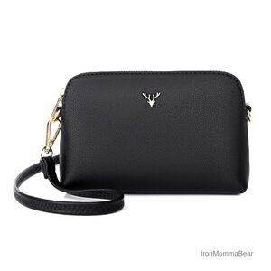 Vegan Leather Crossbody Bag Small Shoulder Purse Wristlet Clutch Adjustable